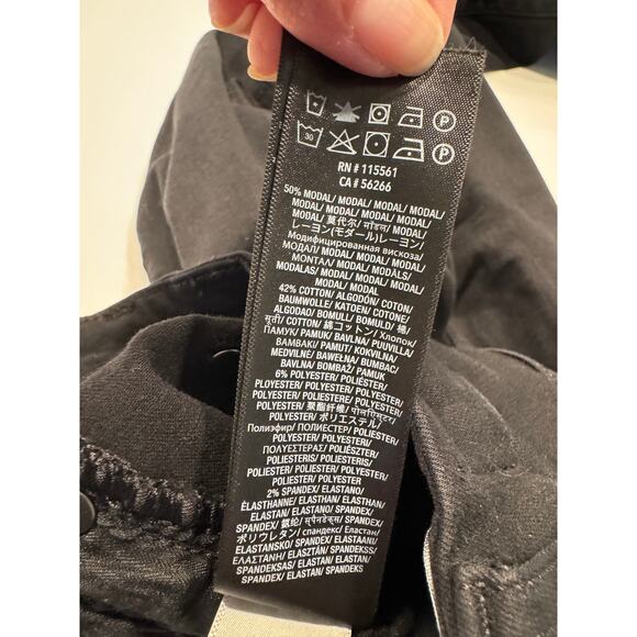 7 For All Mankind The Ankle Skinny Jeans 24 Black 5-Pockets Modal Blend Denim - Picture 10 of 12